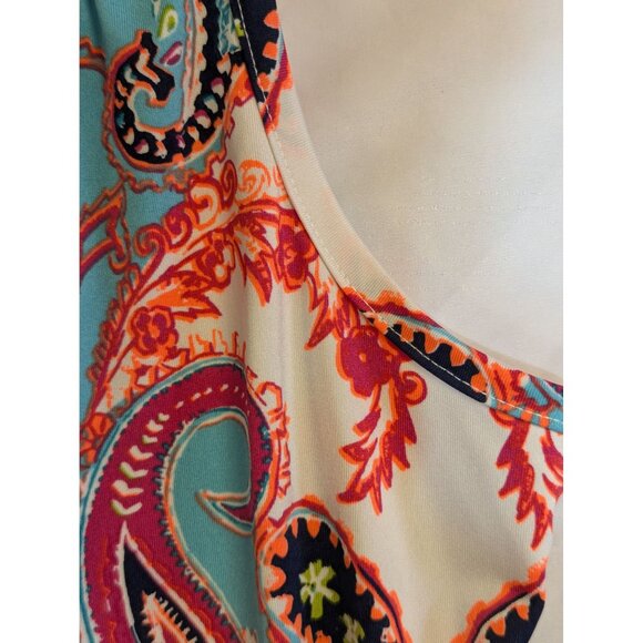 Tracy Negoshian Paisley Print Sleeveless Dress - Size M - Picture 2 of 6